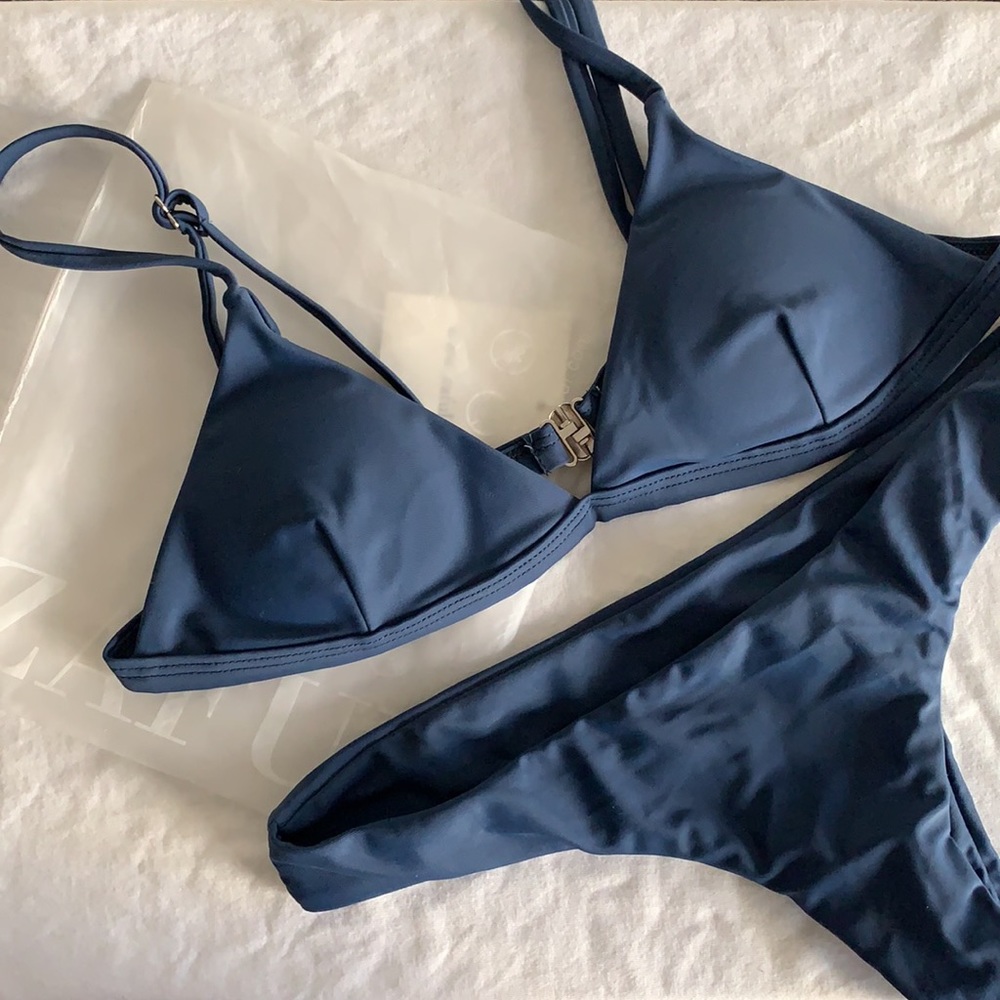 Zaful Spaghetti Strap Thong Bikini Set